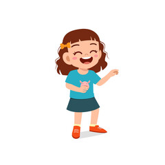 cute little kid girl laugh loud face expression gesture
