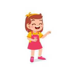 cute little kid girl laugh loud face expression gesture