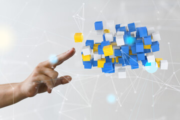 Cloud storage and Computing concept digital