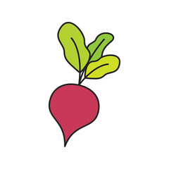 Beet, simple vector icon, filled outline.