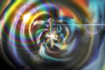 Abstract fractal neon texture fantastic background