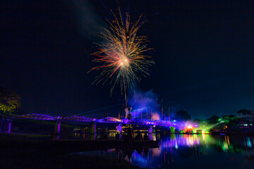 
Light and sound festival of Bridge over the River Kwai Kanchanaburi