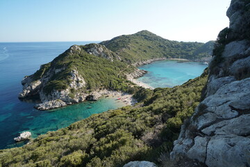 corfu, porto timoni, pirate beach, beach, sun, greece