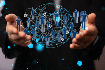  Digital Network and data concept.