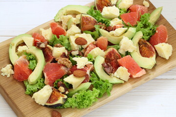 Avocado Salad with Cheese and Nuts