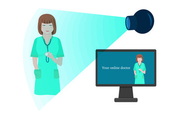 Online doctor provides medical care Medicine online