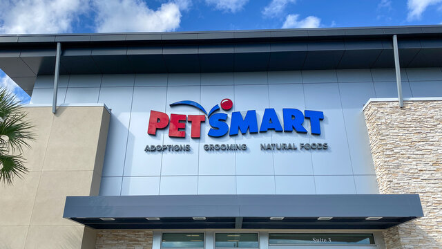A view of the storefront of Petsmart