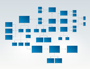 Infographics flowchart. Colored shadows scheme.