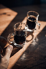 black drip coffee