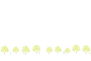 Obraz premium シンプルな水彩の木のイラスト