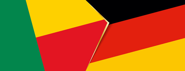 Benin and Germany flags, two vector flags.