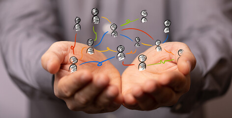 Unity group and teamwork concept