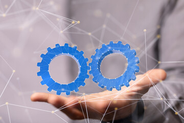 Gear With Success Concept digital.