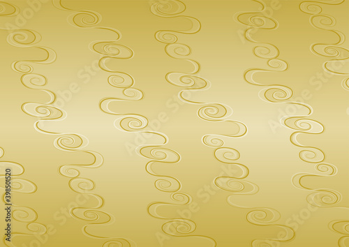 波模様 背景イラスト グラデーション 金色 Wall Mural Osame 波模様 背景イラスト グラデーション 金色 Wall Mural Osame