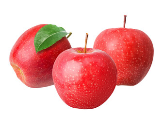 Red apples isolated on white background