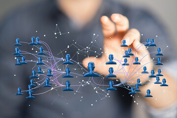 hierarchy connection team group digital