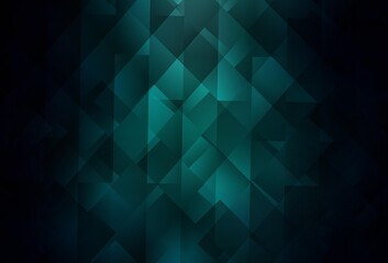 Dark Green vector background in polygonal style.