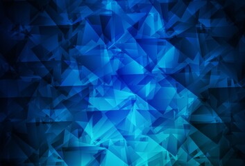 Obraz premium Dark BLUE vector polygonal pattern.