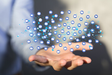 data network 3d digital info