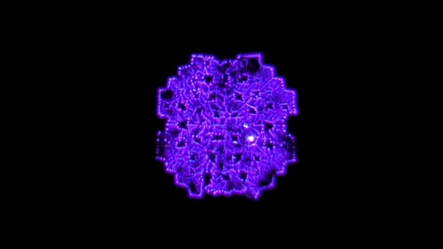 Kirlian photography of geometric shape.