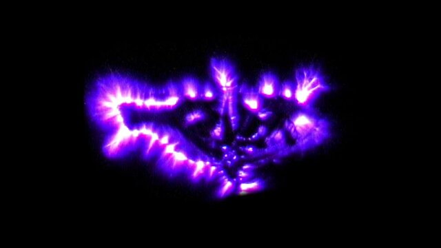 Kirlian photography showing electromagnetic discharge of moth.