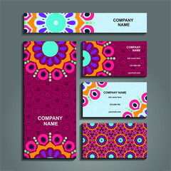 Modern business card. Creative and elegant business card design. with mandala art design.Vector illustration.