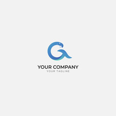 Fototapeta premium Letter G logo, Letter G and simple Wave logo
