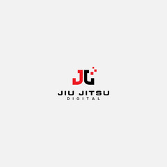 digital jiu jitsu with initial letter JJ logo