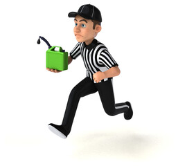 Fun 3D Illustration of an american Referee