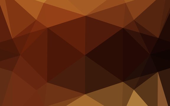 Dark Orange vector low poly texture. A sample with polygonal shapes. A completely new design for your business.