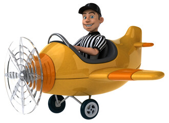 Fun 3D Illustration of an american Referee