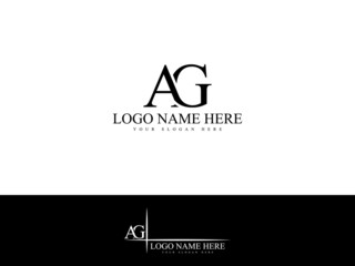 Letter Ag A G Logo Letter, ag Letter Type Logo  - obrazy, fototapety, plakaty