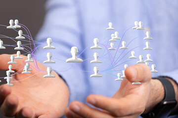 hierarchy connection team group digital
