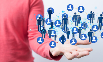 conference team work connection digital concept