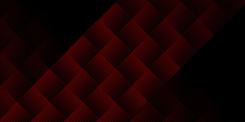 Dark red black abstract background with dot halftone pattern