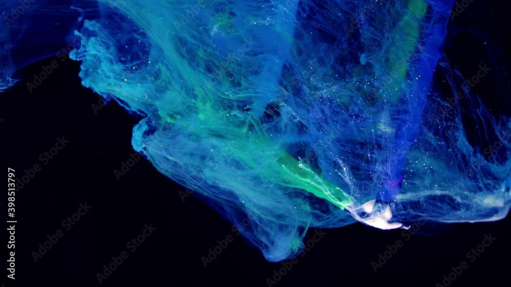 Canvas Prints acrylic colors in water. abstract background.