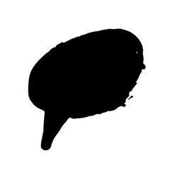 Hand drawn brush grunge speech bubble. Vector illustration.