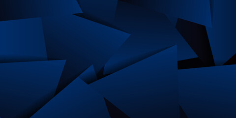 Black blue abstract triangle 3d background overlap triangle geometric shapes