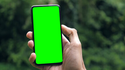 smart phone green screen mockup