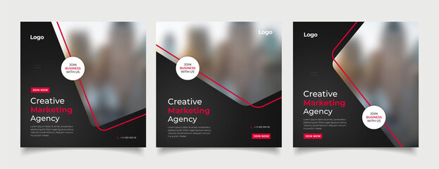 Digital business marketing banner for social media post template 