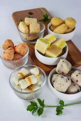 Bakso seafood or seafood meatball, various stuffing for suki-suki, tomyam and shabu shabu menu.

