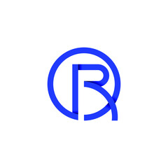 blue letter R for logo