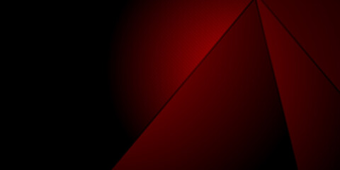 Dark red tech abstract background with triangle overlap layer