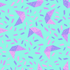 Seamless abstract geometric pattern. Beautiful for textile or paper print. Vector illustration. Cute repeating background.