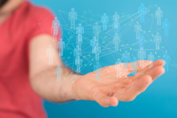 conference team work connection digital concept