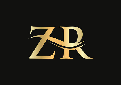 Letter ZR Logo Design for business and company identity. Creative ZR letter with luxury concept. Water Wave ZR Logo Vector. 