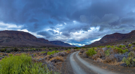 Dark blue clouds in the Karoo
