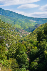 Fototapeta na wymiar Beautiful mountain landscape with Tumanyan town, Armenia.