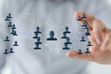 hierarchy connection team group digital