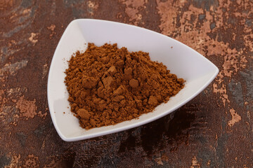 Cocoa powder in the bowl